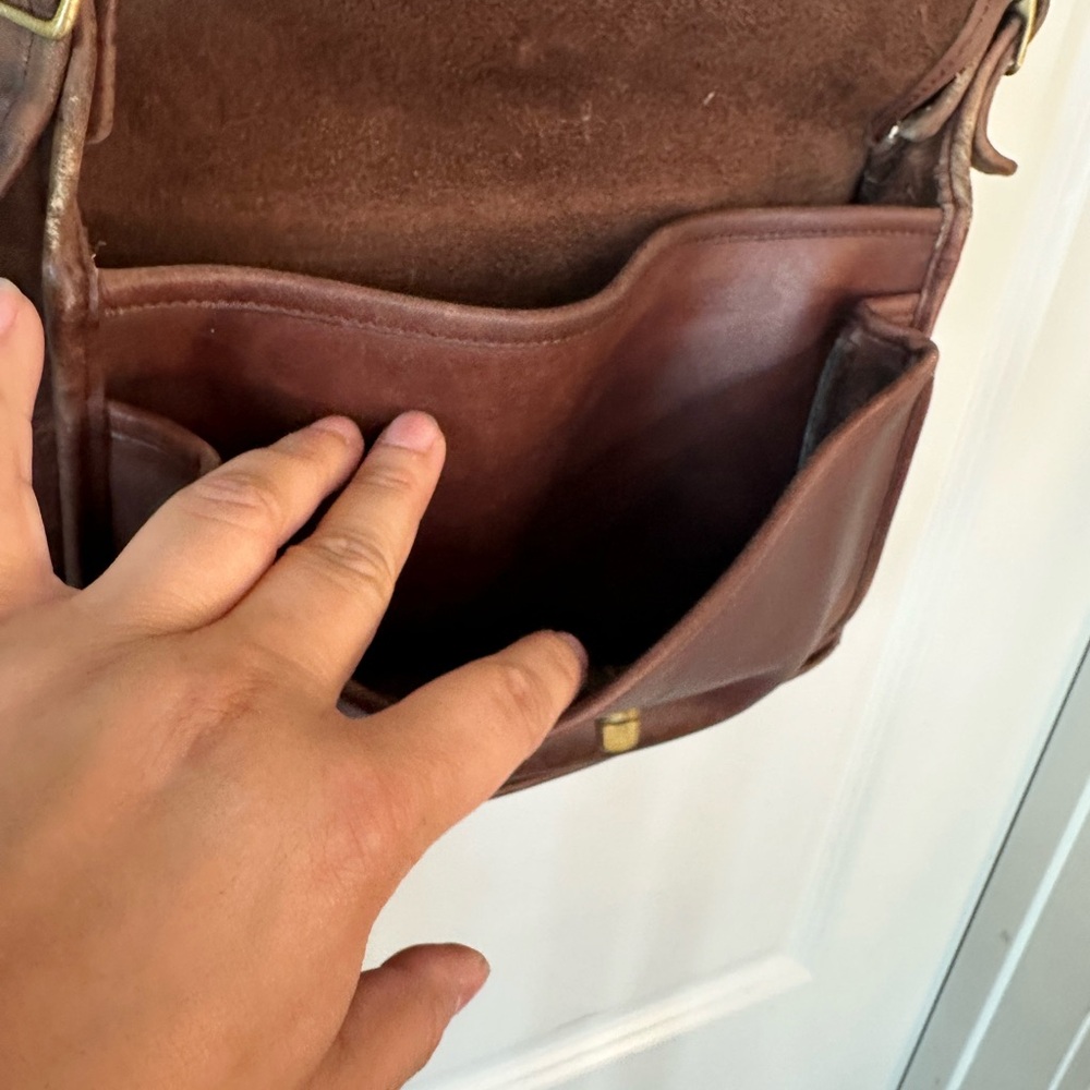 Vintage Coach Legacy Flap Turnlock Adjustable Crossbody Brown Leather Bag - Picture 5 of 16